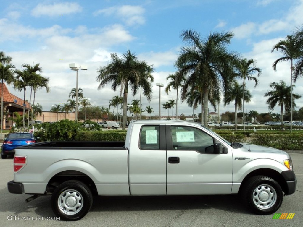 2011 F150 XL SuperCab - Ingot Silver Metallic / Steel Gray photo #6