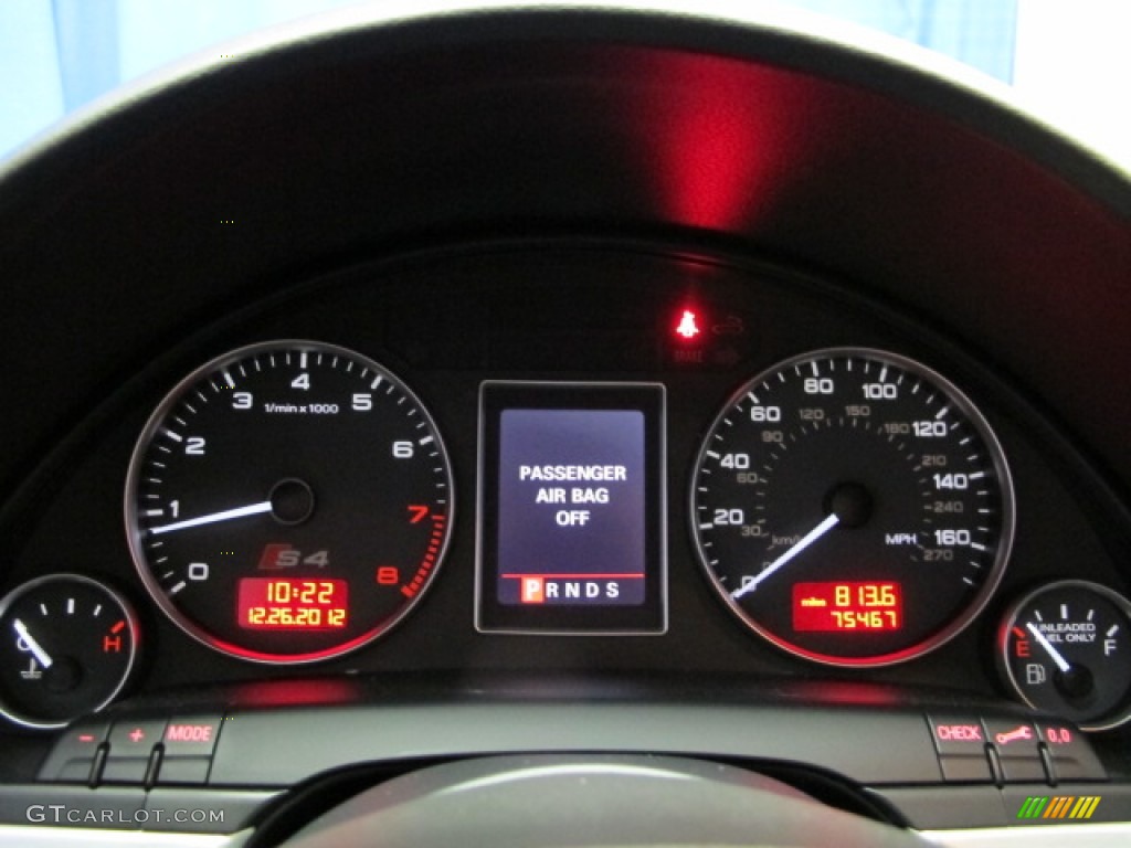 2006 Audi S4 4.2 quattro Sedan Gauges Photo #75242448