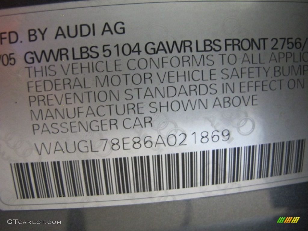 2006 S4 4.2 quattro Sedan - Dolphin Grey Metallic / Black photo #34