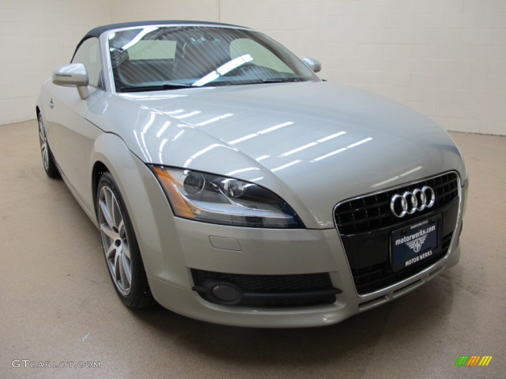 2008 TT 3.2 quattro Roadster - Sahara Silver Metallic / Madras Brown photo #1