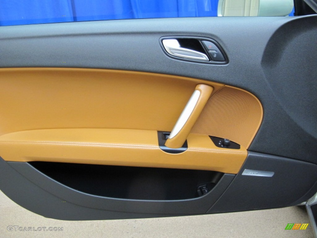 2008 Audi TT 3.2 quattro Roadster Madras Brown Door Panel Photo #75243138