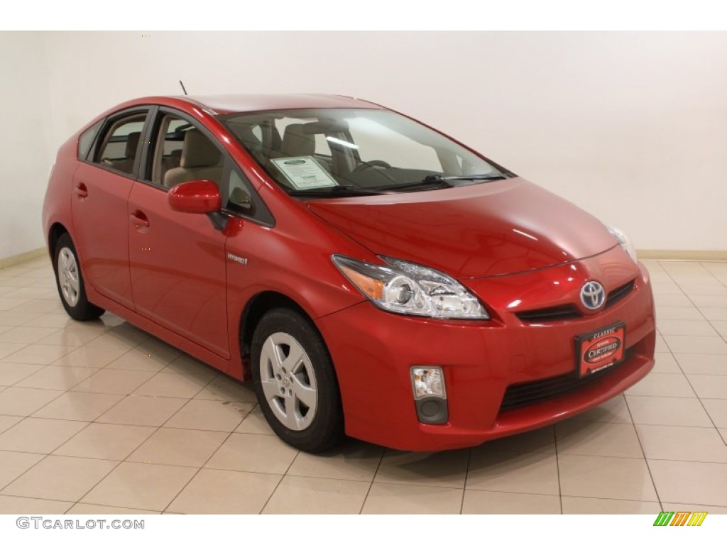 2010 Prius Hybrid III - Barcelona Red Metallic / Bisque photo #1