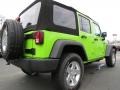 2013 Gecko Green Pearl Jeep Wrangler Unlimited Sport S 4x4  photo #3