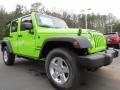 2013 Gecko Green Pearl Jeep Wrangler Unlimited Sport S 4x4  photo #4