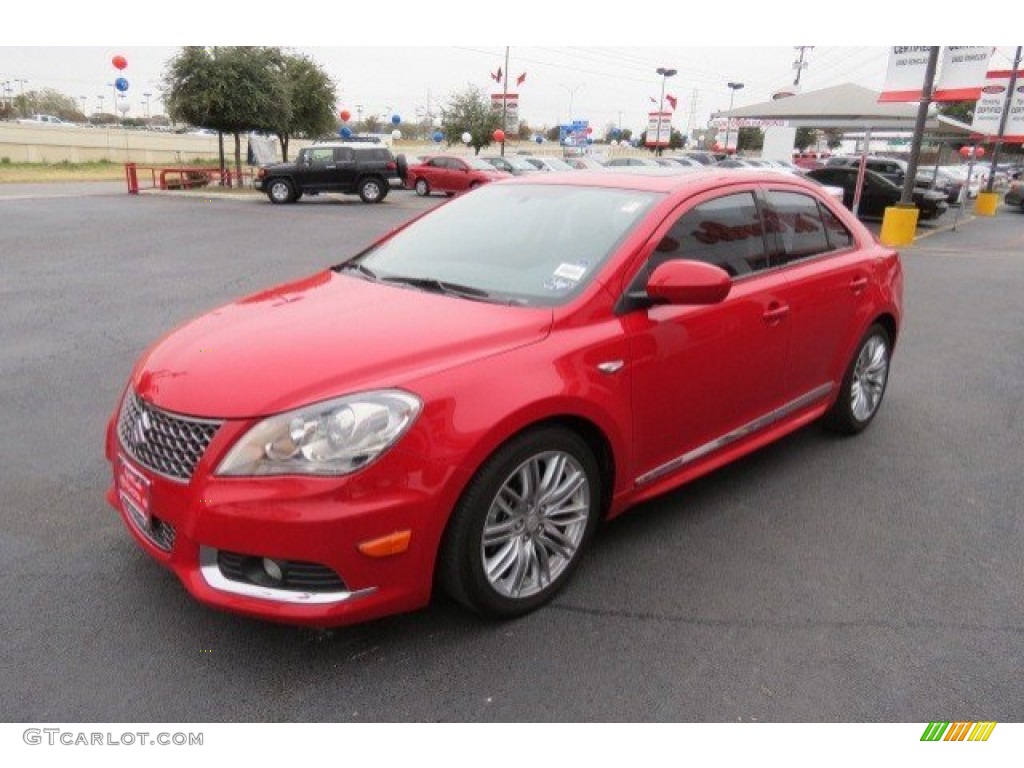 2011 Kizashi GTS - Vivid Red / Black photo #3