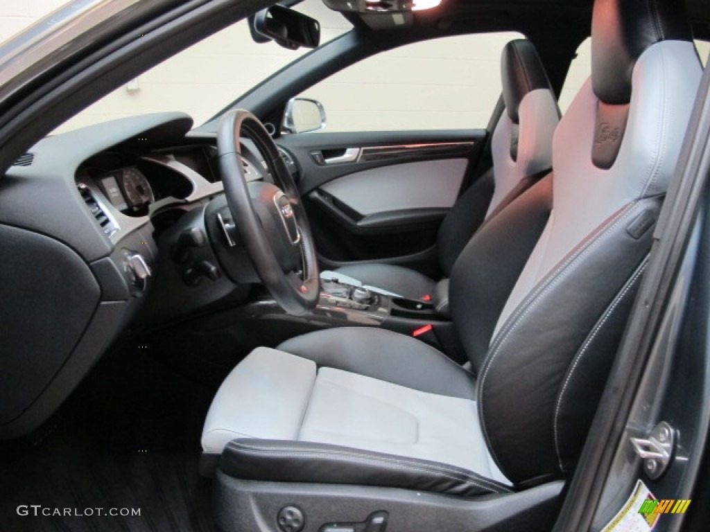 Black/Spectral Silver Interior 2012 Audi S4 3.0T quattro Sedan Photo #75247182