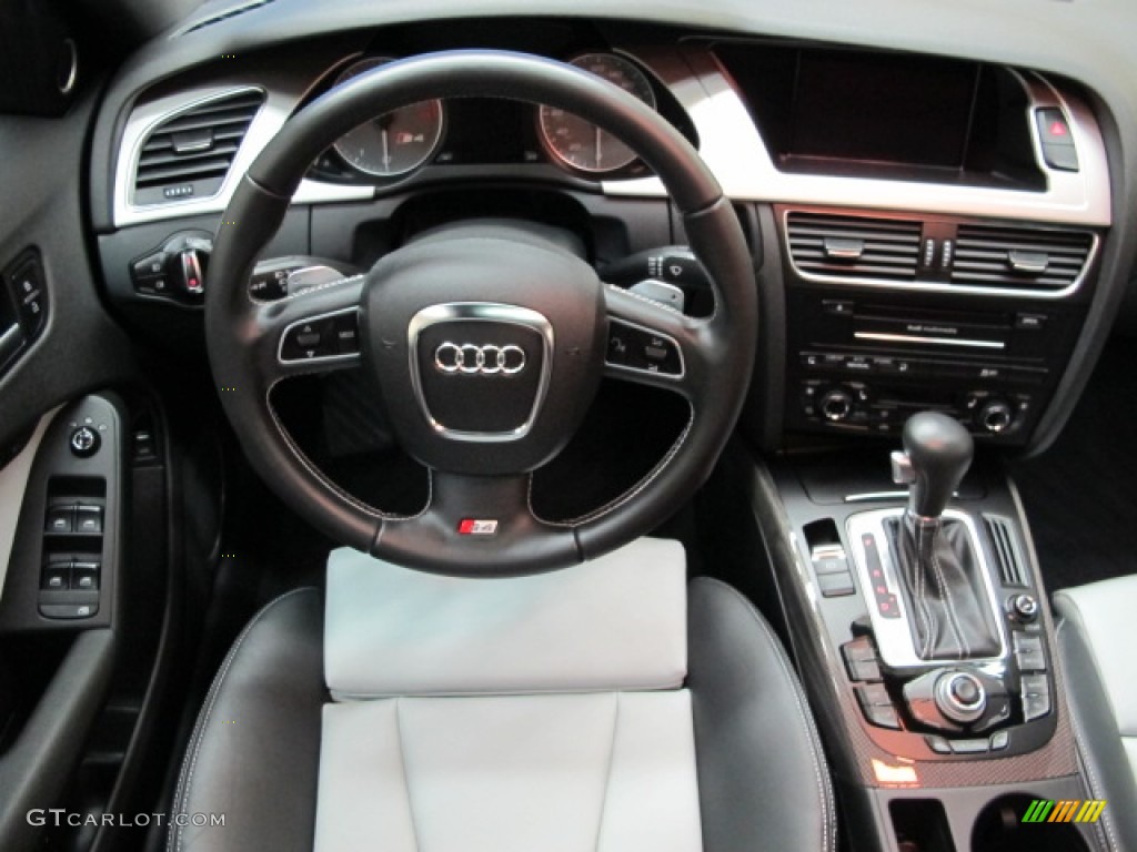 2012 Audi S4 3.0T quattro Sedan Black/Spectral Silver Dashboard Photo #75247338