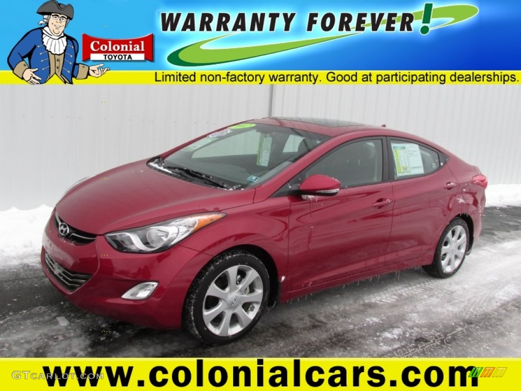 2012 Elantra Limited - Red Allure / Black photo #1