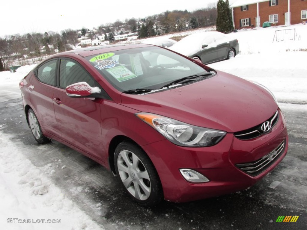 2012 Elantra Limited - Red Allure / Black photo #5