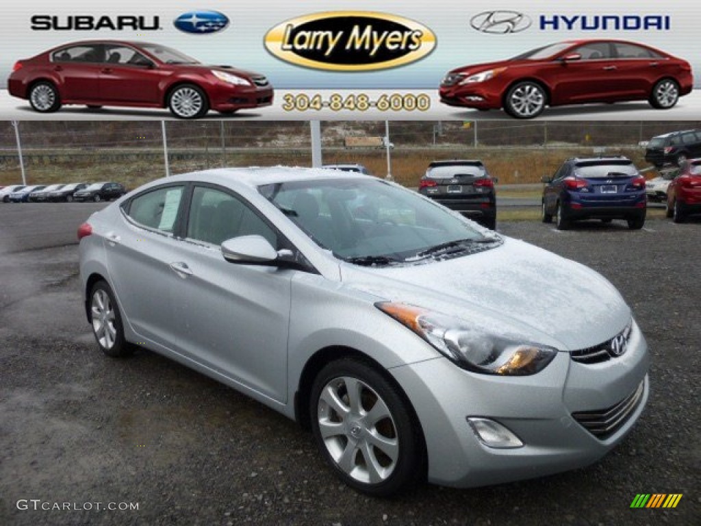2012 Elantra Limited - Shimmering Silver / Gray photo #1