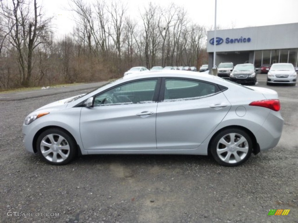2012 Elantra Limited - Shimmering Silver / Gray photo #4