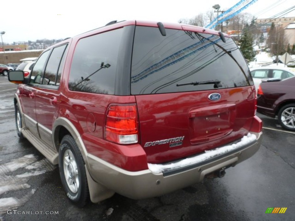 2004 Expedition Eddie Bauer 4x4 - Redfire Metallic / Medium Parchment photo #4