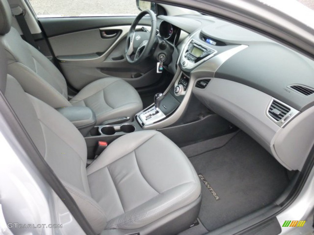 2012 Elantra Limited - Shimmering Silver / Gray photo #10