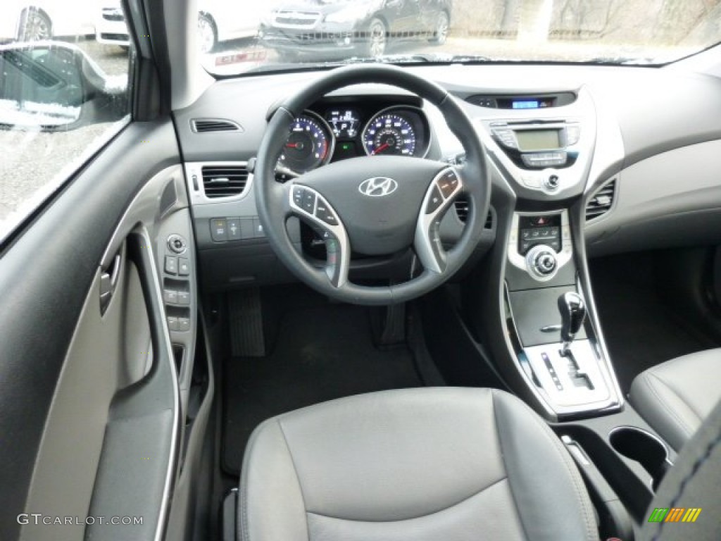 2012 Elantra Limited - Shimmering Silver / Gray photo #14