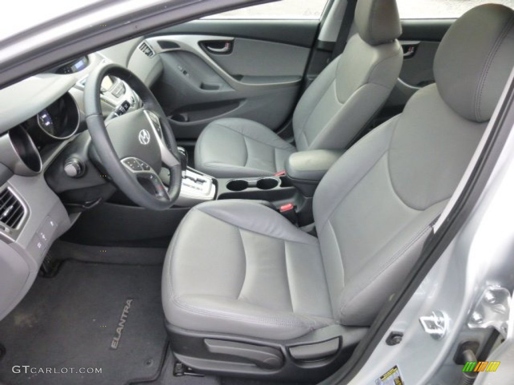 2012 Elantra Limited - Shimmering Silver / Gray photo #15
