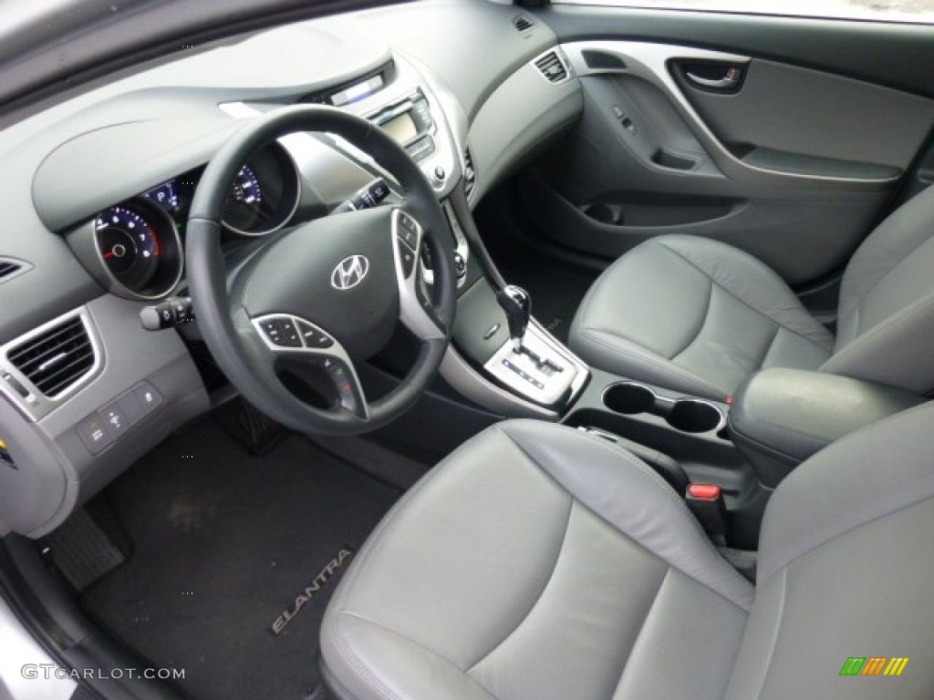 2012 Elantra Limited - Shimmering Silver / Gray photo #16