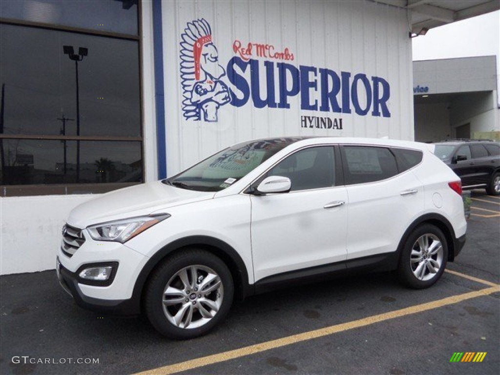 2013 Santa Fe Sport 2.0T - Frost White Pearl / Gray photo #4