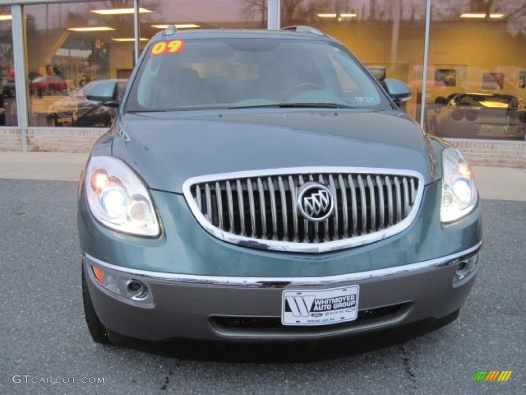 2009 Enclave CX - Silver Green Metallic / Cocoa/Cashmere photo #2