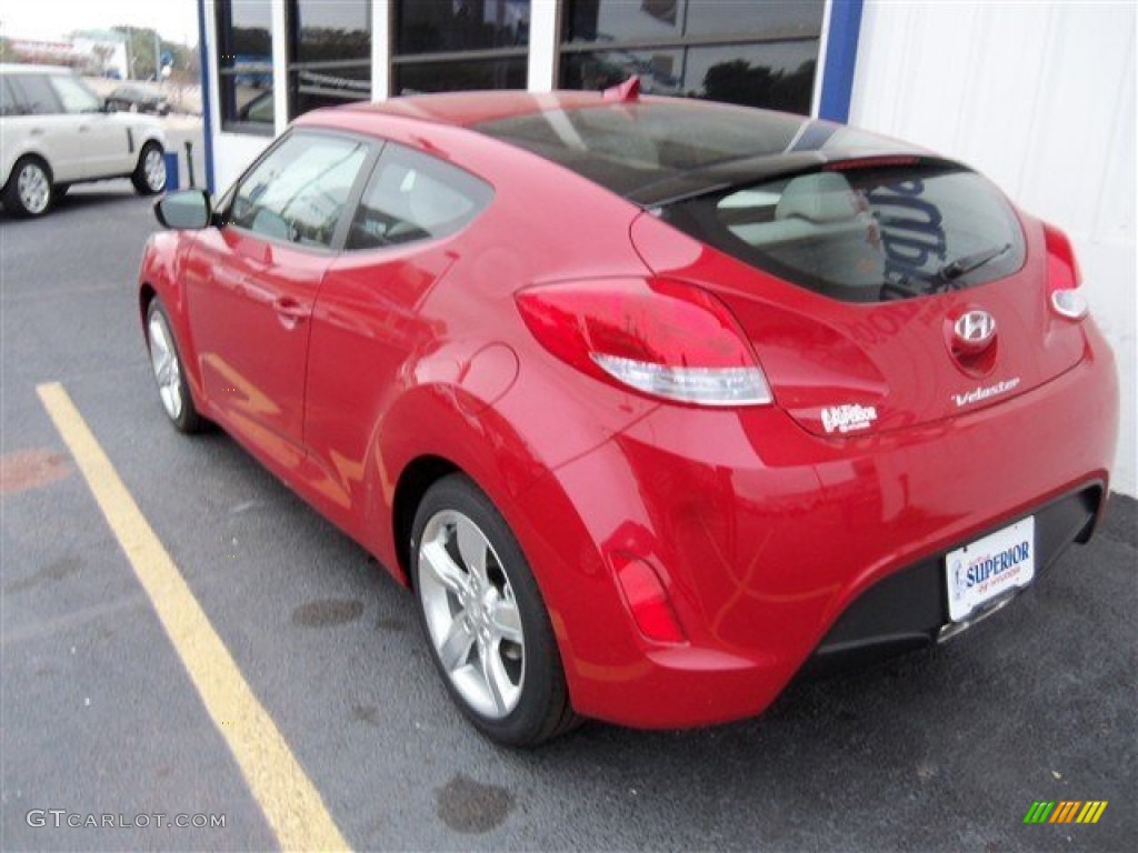 2013 Veloster  - Boston Red / Black photo #5