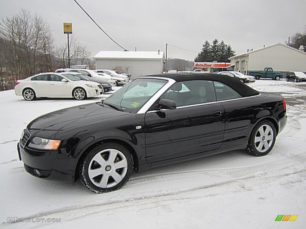 Brilliant Black 2005 Audi A4 3.0 quattro Cabriolet Exterior Photo #75259854
