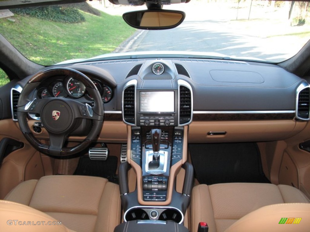 2013 Porsche Cayenne Turbo Natural Espresso/Cognac Dashboard Photo #75260835
