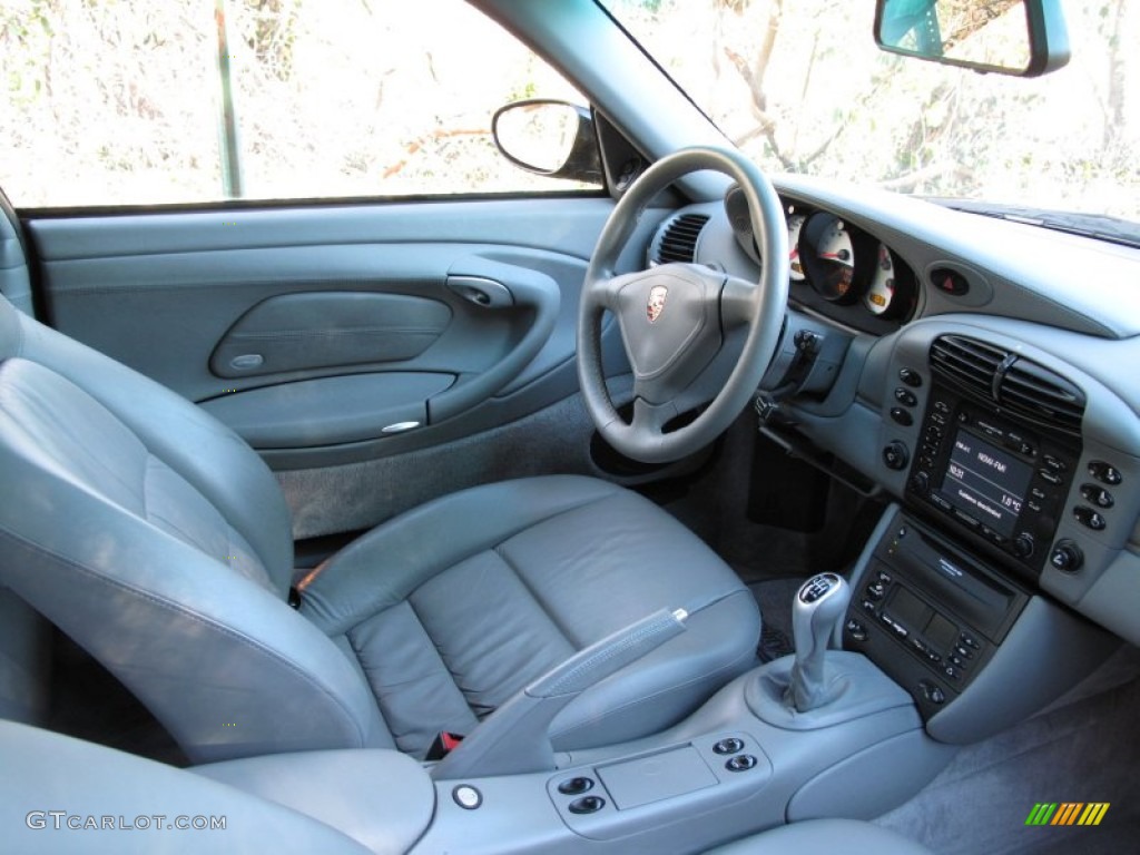 Graphite Grey Interior 2001 Porsche 911 Turbo Coupe Photo #75261510