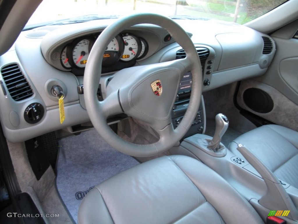 Graphite Grey Interior 2001 Porsche 911 Turbo Coupe Photo #75261563