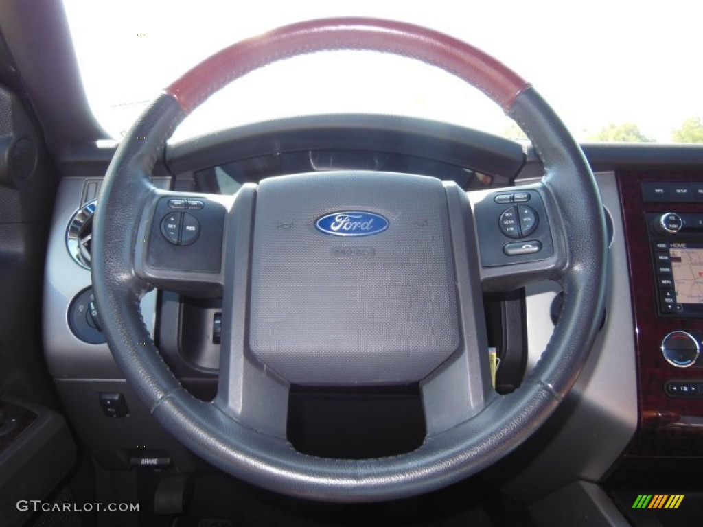 2011 Ford Expedition EL King Ranch Camel Steering Wheel Photo #75261642