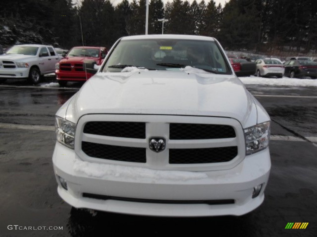 2013 1500 Express Quad Cab 4x4 - Bright White / Black/Diesel Gray photo #3