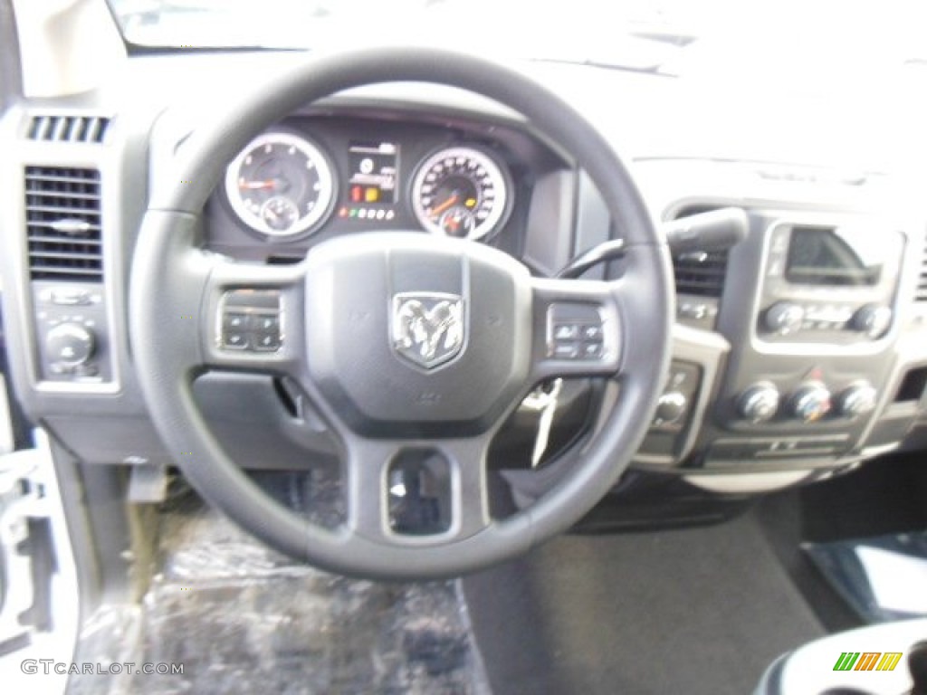 2013 1500 Express Quad Cab 4x4 - Bright White / Black/Diesel Gray photo #18