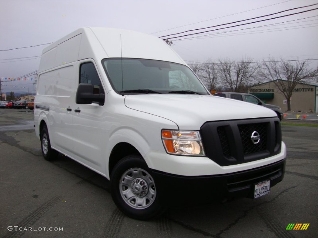 2012 NV 2500 HD S High Roof - Blizzard White / Charcoal photo #1