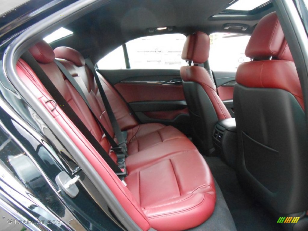 Morello Red/Jet Black Accents Interior 2013 Cadillac ATS 2.0L Turbo Luxury Photo #75264109