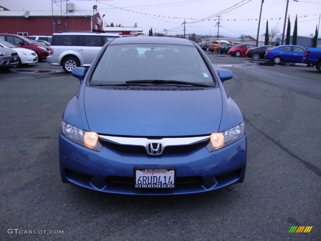 2011 Civic LX-S Sedan - Atomic Blue Metallic / Black photo #2