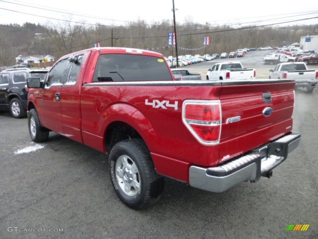 2011 F150 XLT SuperCab 4x4 - Red Candy Metallic / Steel Gray photo #5