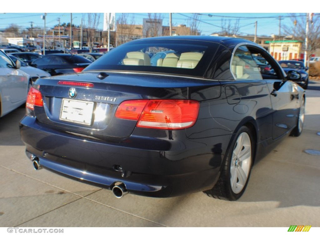 2009 3 Series 335i Convertible - Monaco Blue Metallic / Cream Beige Dakota Leather photo #6