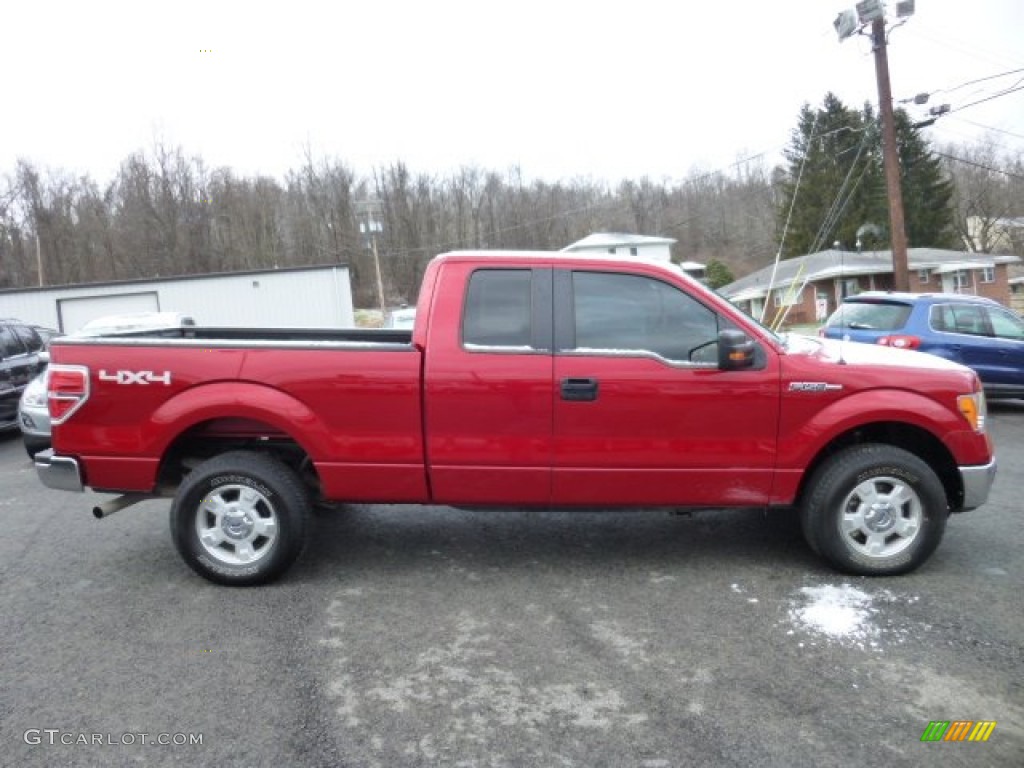 2011 F150 XLT SuperCab 4x4 - Red Candy Metallic / Steel Gray photo #8