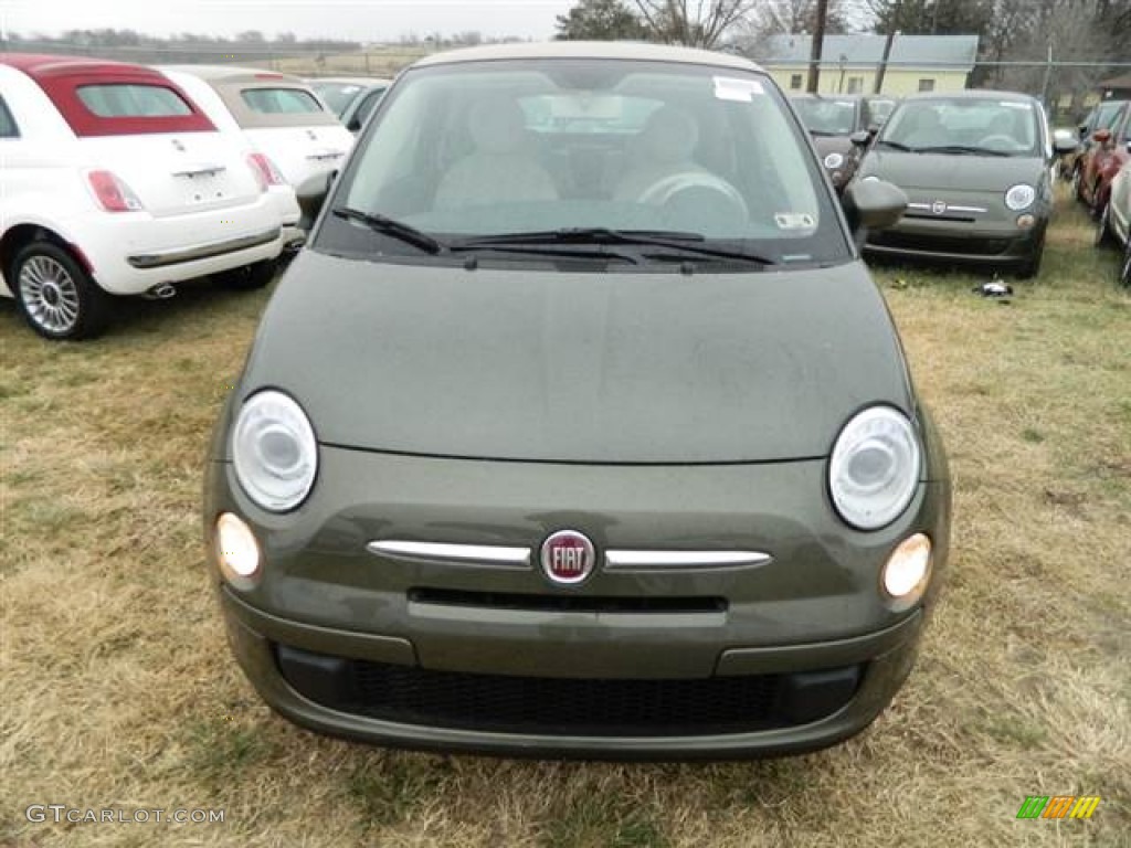 2013 500 c cabrio Pop - Verde Oliva (Olive Green) / Marrone/Avorio (Brown/Ivory) photo #2