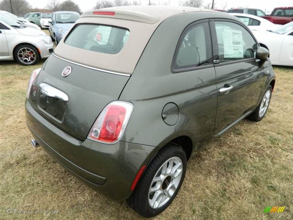 2013 500 c cabrio Pop - Verde Oliva (Olive Green) / Marrone/Avorio (Brown/Ivory) photo #4