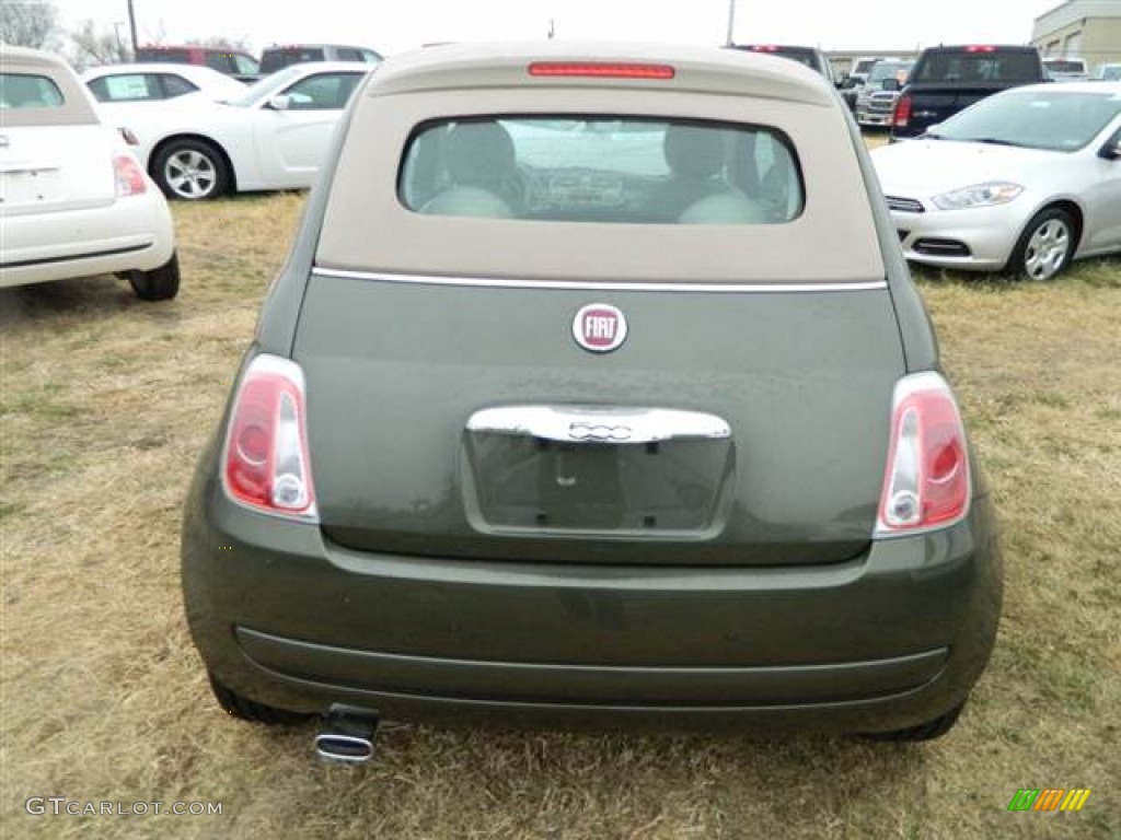 2013 500 c cabrio Pop - Verde Oliva (Olive Green) / Marrone/Avorio (Brown/Ivory) photo #5