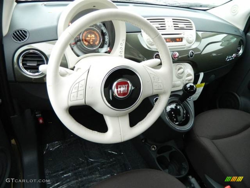 2013 500 c cabrio Pop - Verde Oliva (Olive Green) / Marrone/Avorio (Brown/Ivory) photo #7