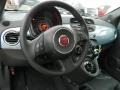 2013 Fiat 500 Sport Nero/Grigio/Nero (Black/Gray/Black) Interior Steering Wheel Photo