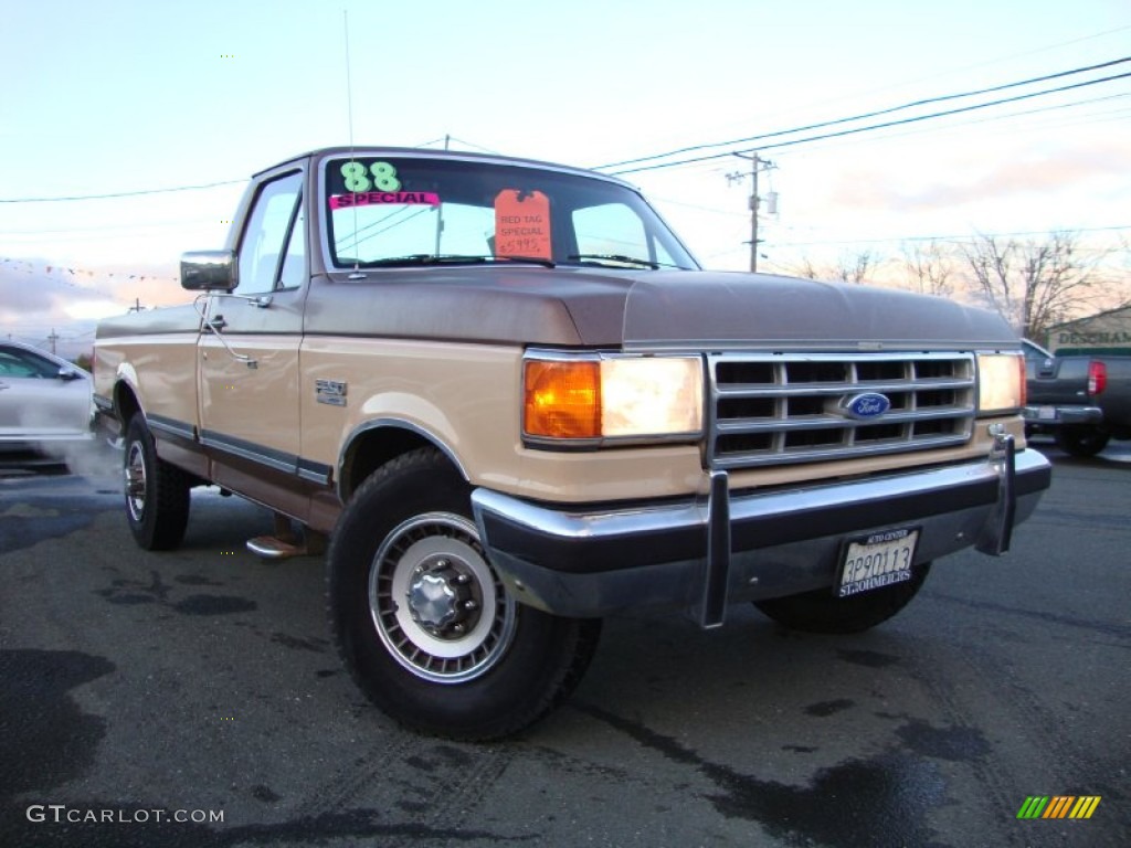 1988 F250 XLT Lariat Regular Cab - Light Chestnut / Chestnut photo #1