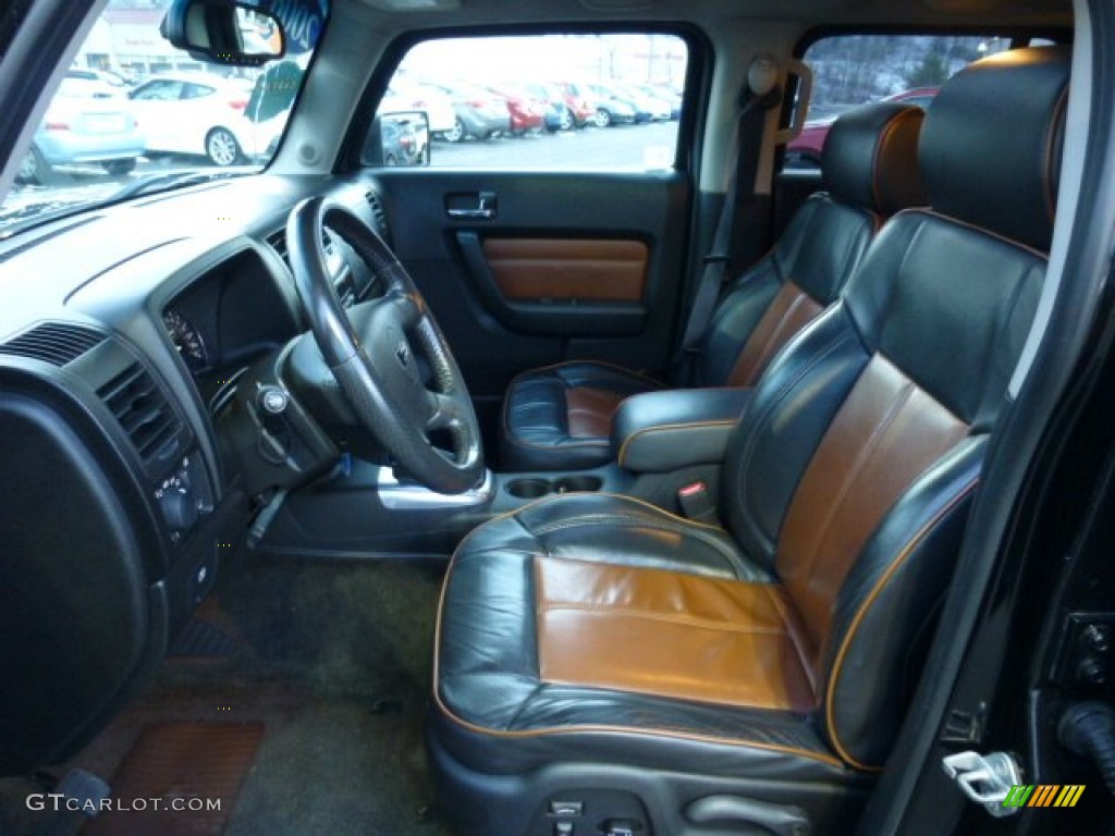 Ebony Black/Morroco Brown Interior 2006 Hummer H3 Standard H3 Model Photo #75266216