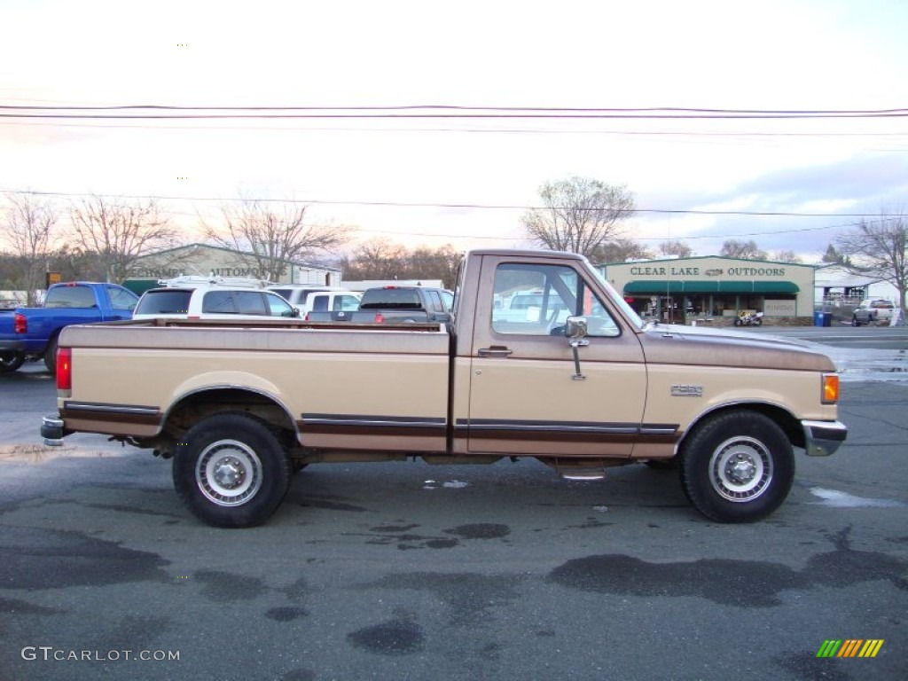 Light Chestnut 1988 Ford F250 XLT Lariat Regular Cab Exterior Photo #75266264