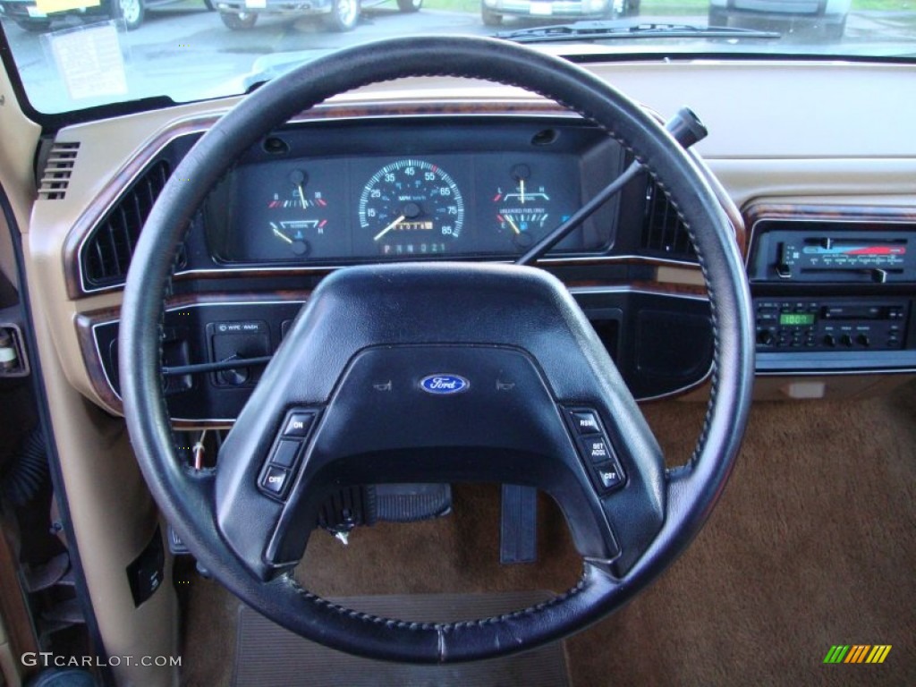1988 Ford F250 XLT Lariat Regular Cab Chestnut Steering Wheel Photo #75266359