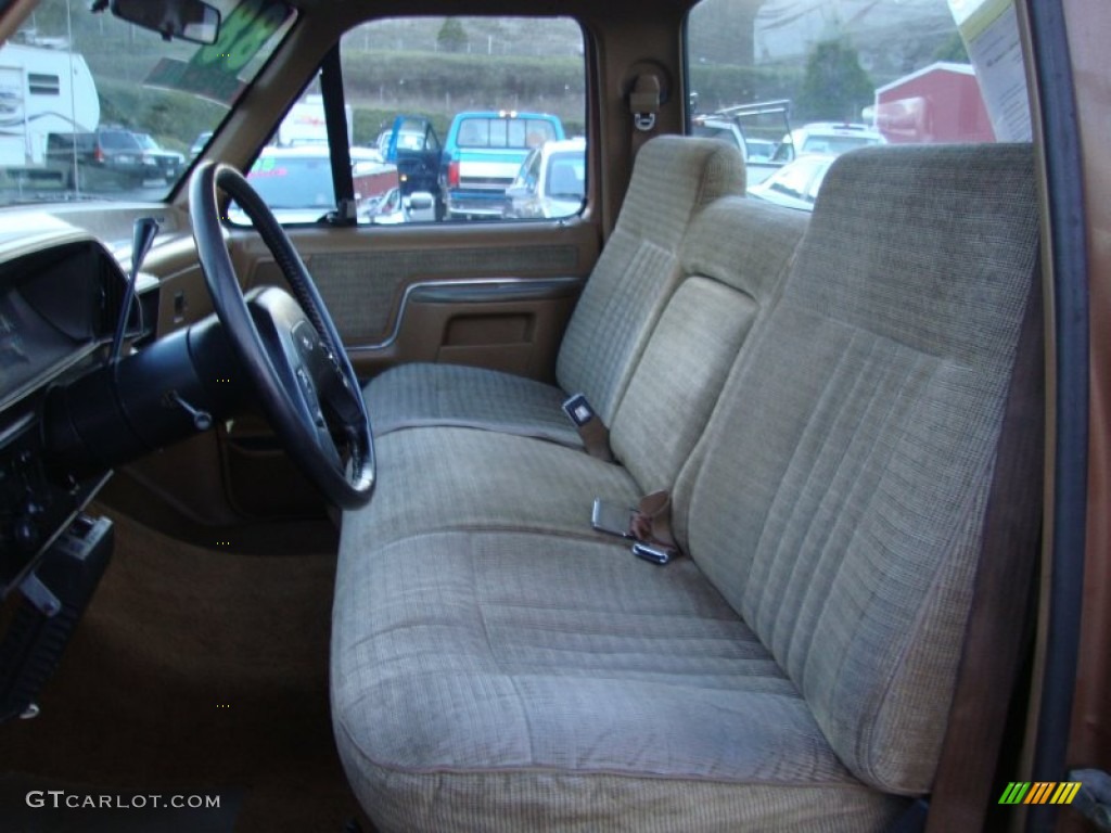 Chestnut Interior 1988 Ford F250 XLT Lariat Regular Cab Photo #75266448