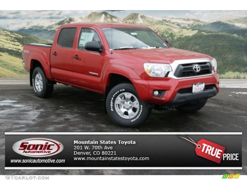 2013 Tacoma V6 TRD Double Cab 4x4 - Barcelona Red Metallic / Graphite photo #1