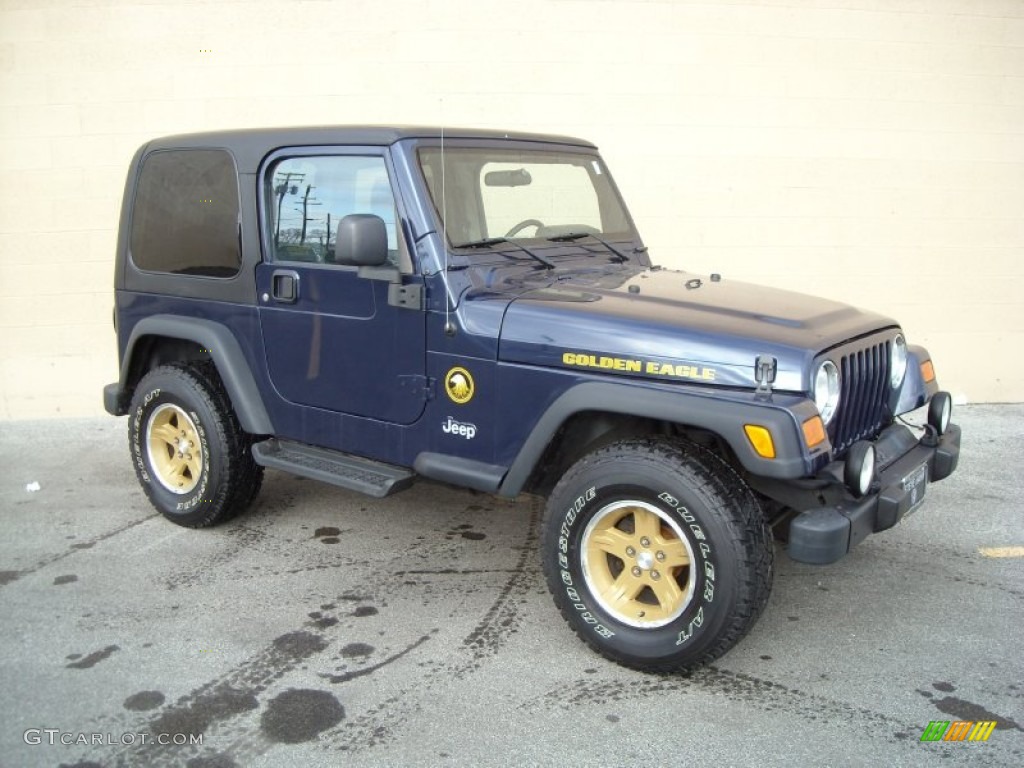 2006 Wrangler Sport 4x4 Golden Eagle - Midnight Blue Pearl / Dark Slate Gray photo #8