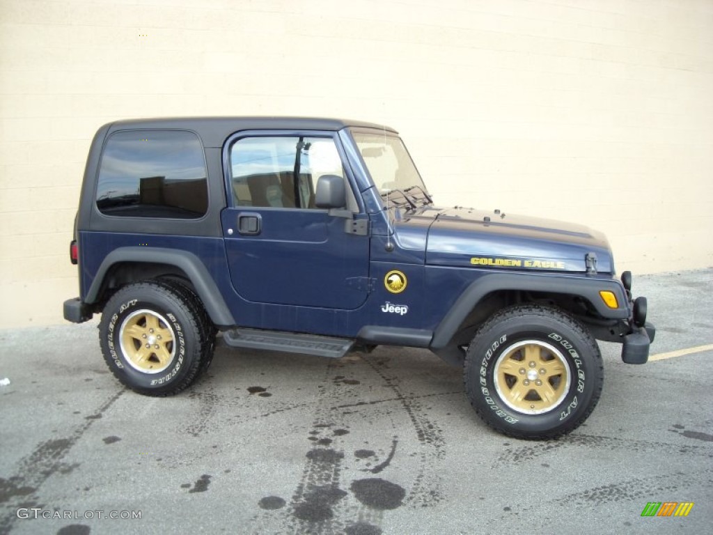 Midnight Blue Pearl 2006 Jeep Wrangler Sport 4x4 Golden Eagle Exterior Photo #75269988