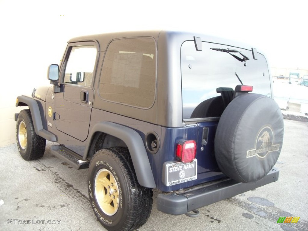 2006 Wrangler Sport 4x4 Golden Eagle - Midnight Blue Pearl / Dark Slate Gray photo #20